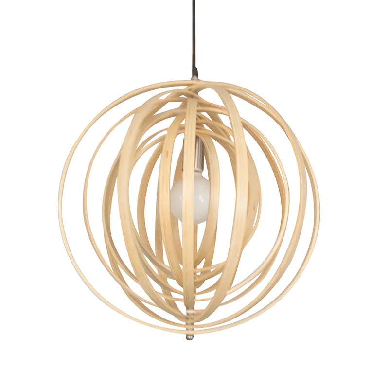 2022 New Nordic Variable Multi-Ring Solid Wood Pendant Lamp For Living Room Dining  Bar Home Decoration Lighting