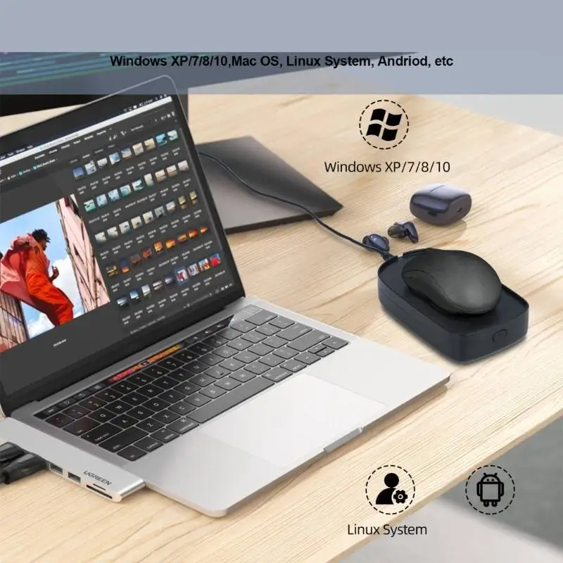 652F Computer Virtual Mouse Shaker Automatically Moves Anti-sleep for Laptop Screen