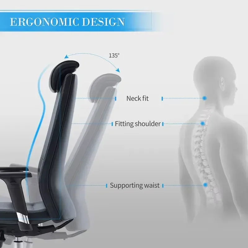 for Comfortable High Back Manager Leather Swivel Executive Office Chair Office Furniture Ergonomic Chairs