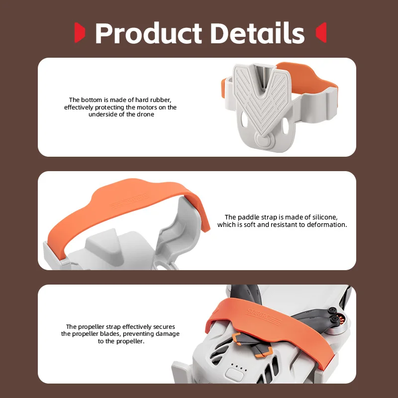 STARTRC PHOTO Propellerhalter für DJI Lito 1 Lito X1 Propellerschutz Drohnenblätter Fester Schutzgurt Zubehör – Detail 8