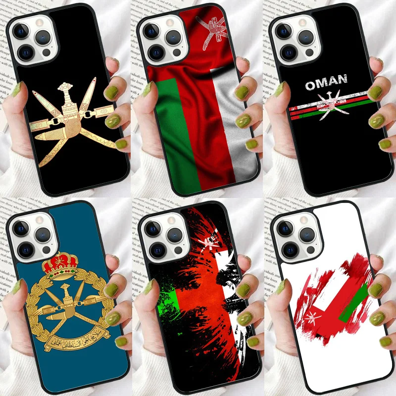 Omani Emblem Oman Flag passport Phone Case For iPhone 16 15 14 plus XR XS 11 12 13 Pro max Soft Shell Cover coque