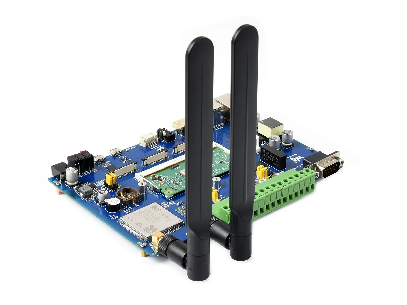 Waveshare Compute Module Industrial IoT Base Board With 4G Connectivity And PoE Feature For Raspberry Pi CM3 CM3+ Series