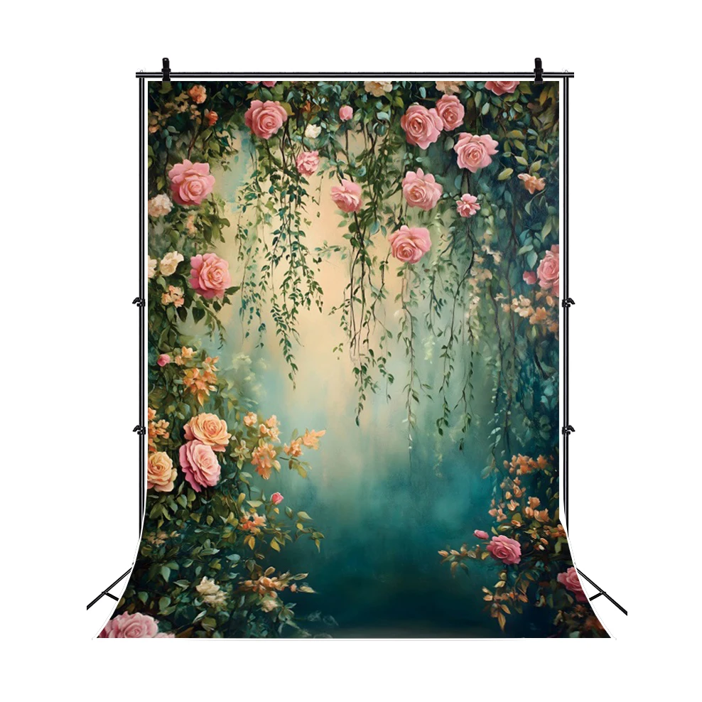 Fondo Floral abstracto fotografía primavera flor Baby Shower niña niño cumpleaños foto de boda telón de fondo decoración de pared estudio