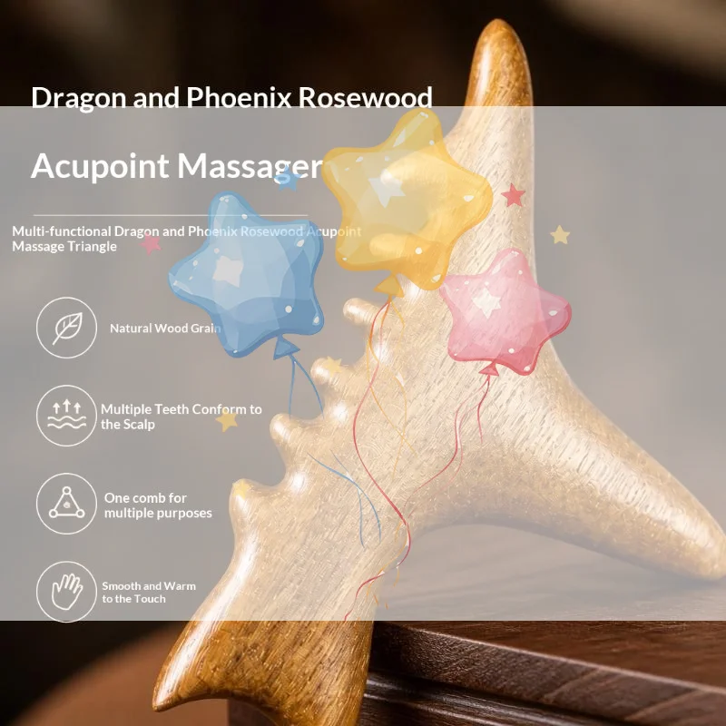 1Pcs Professional Lymphatic Drainage Tool Longfeng Sandalwood Trigger Point Massage Gua Sha Tools Therapy Massage Tool For Foot