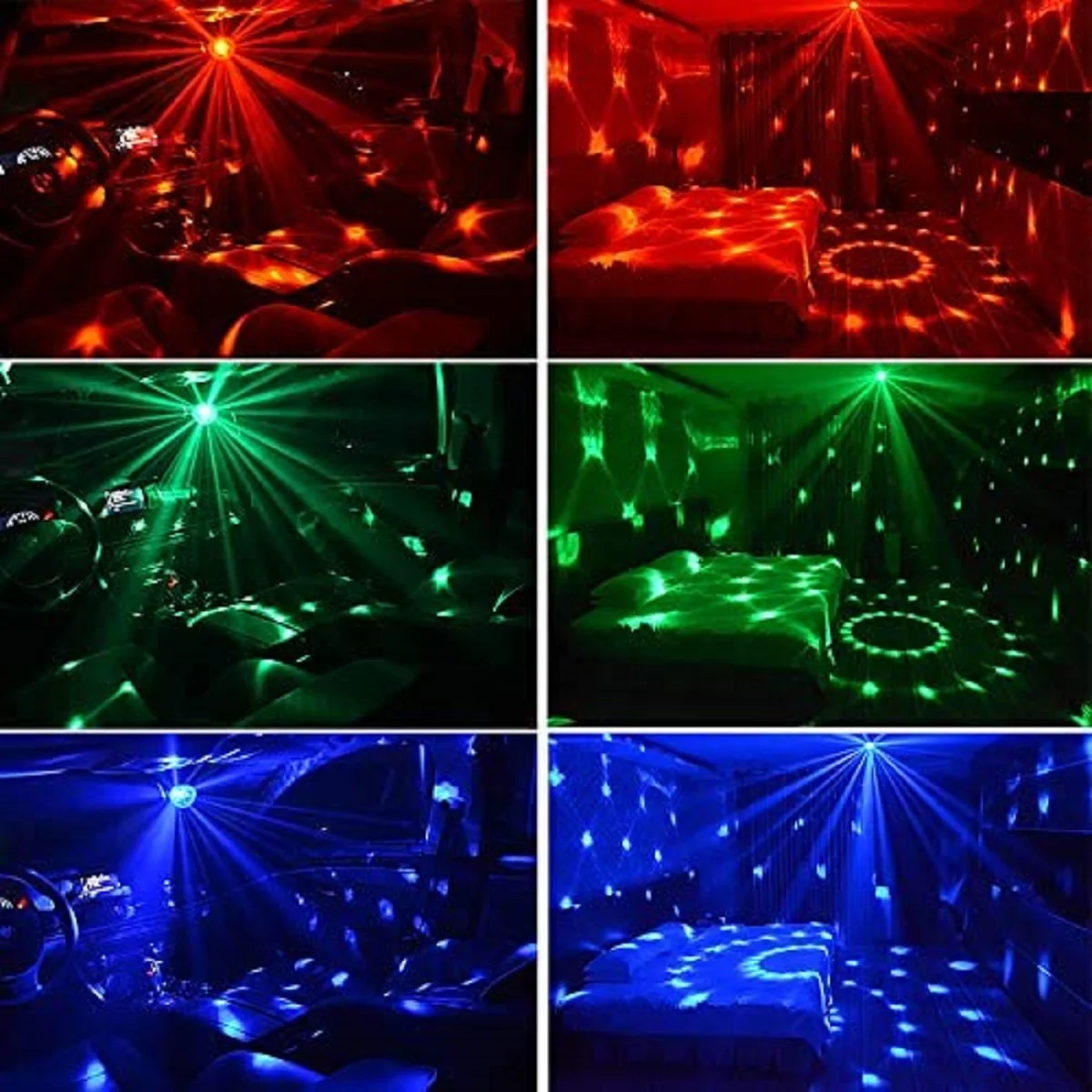 Disco Ball Lights DJ Party Lights Family Holiday Party Decorative Lights USB LED Mini DJ Stage Lights Strobe Lights