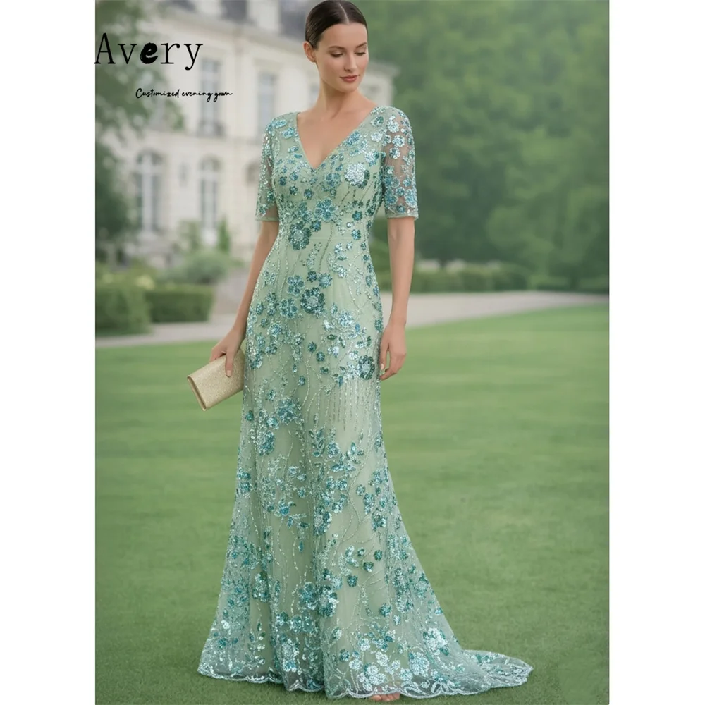 

Avery Custom Lace V-neck Embroidery Fishtail Elegant Gown Elegant Dresses Woman for Evening Party Dresses Luxury 2026 Gala Dress