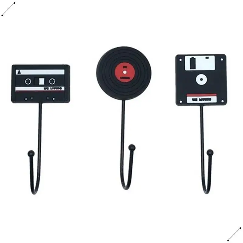 Retro Door Hook Nail-Free Auxiliary Storage Hook Office Compartment Bathroom Kitchen Door Back Hook