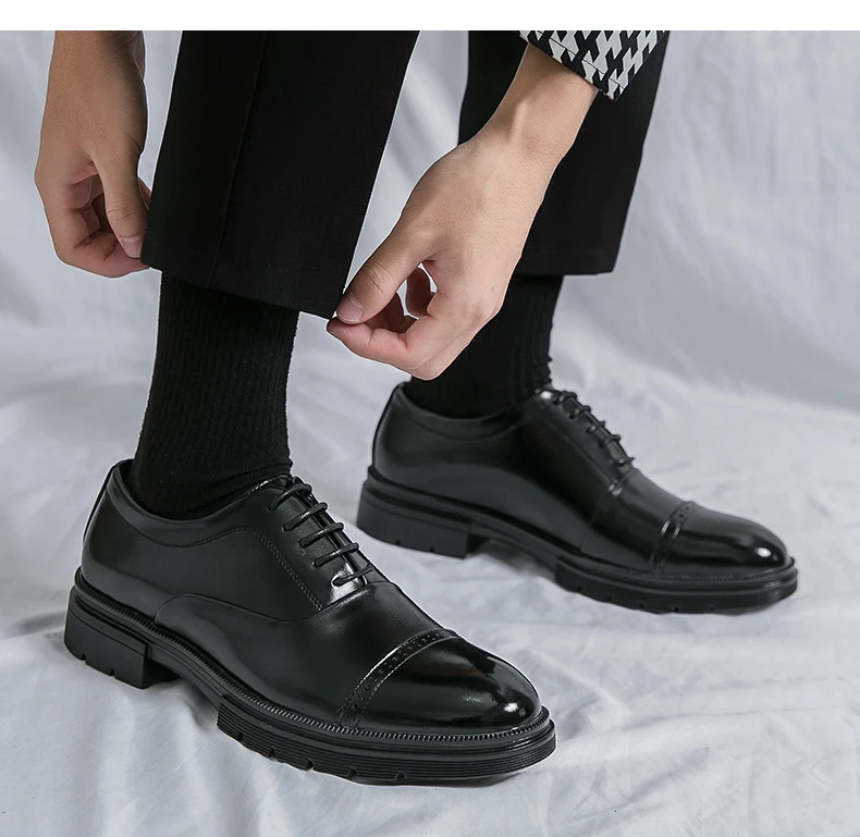 Zapatos Brogue clásicos para hombre, zapatos de cuero de tendencia para bodas y eventos sociales, zapatos de vestir de alta calidad para hombre, zapatos informales de negocios para hombre