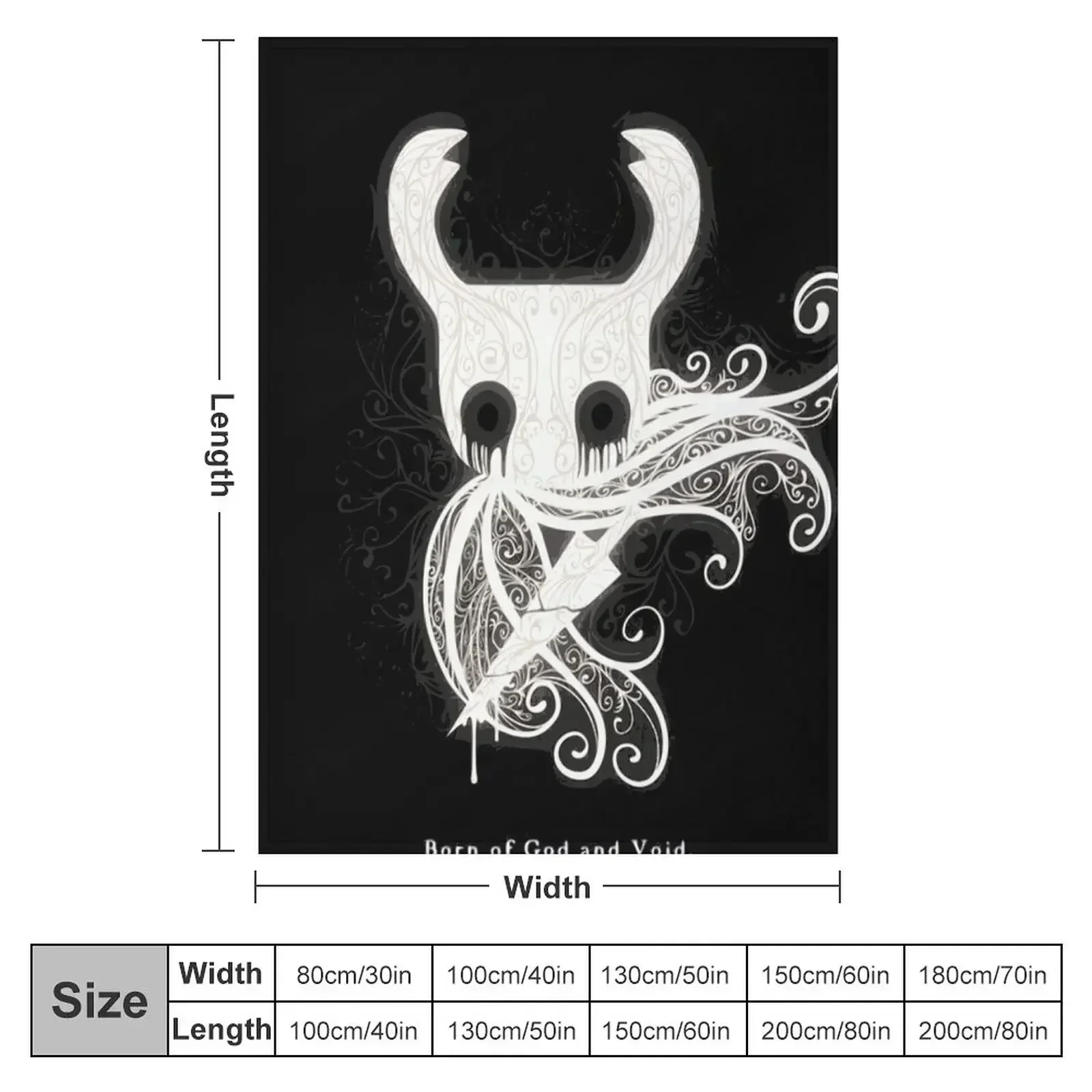 The Knight from Hollow Knight - Born of God and Void Throw Blanket manga Giant Sofa Loose Beautifuls Travel Blankets