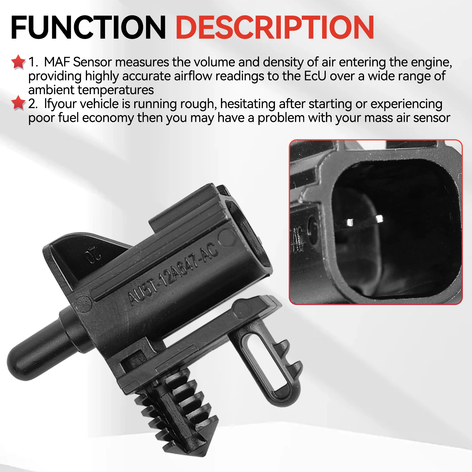مستشعر درجة حرارة الهواء المحيط/الضفيرة لفورد فليكس اكسبلورر إسكيب إيدج فيوجن F-250 F-350 F-450 AU5T12A647AC AU5Z12A647B #4