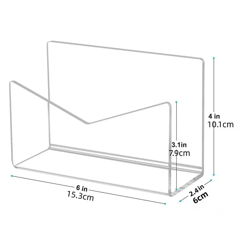 Mail Organizer Acrylic Desk Letter Holder Clear Mail Letter Organizer Desktop File Envelope Organizer Desktop Mail Organizer