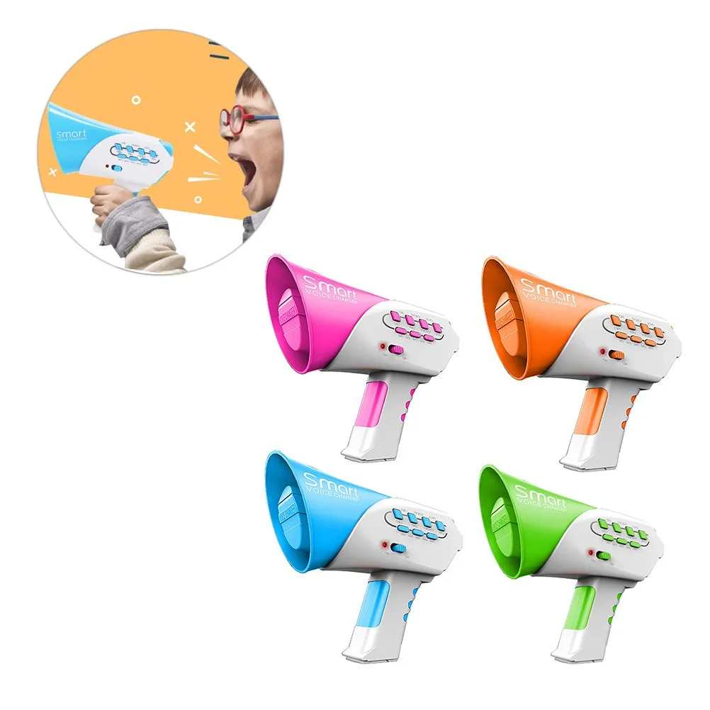 Children Voice Changer Loudspeaker Toy Electric Megaphone Roleplay Prank Props Kid Electronic Gift Xmas Party vocal funny toys