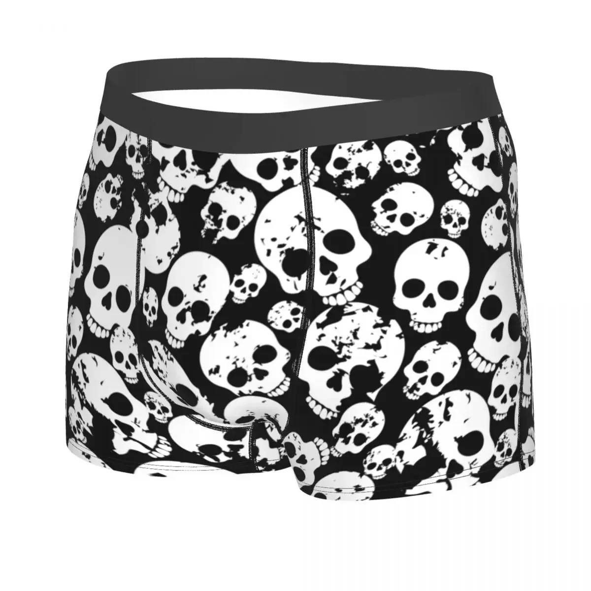 Gothic Skeleton Horror Death Skull Boxer Shorts For Homme 3D Print Male Underwear Panties Briefs Soft Underpants