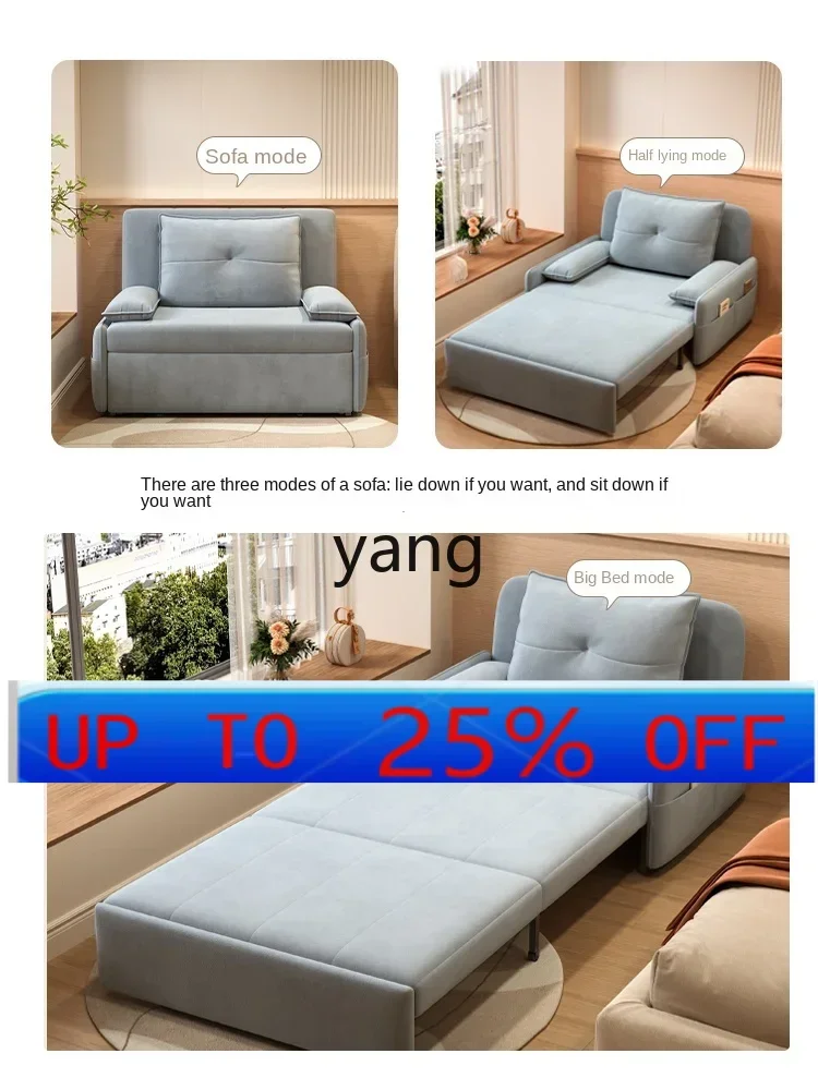 

yjq Single Sofa Bed Foldable Dual-Use Small Apartment Bedroom Balcony Study
