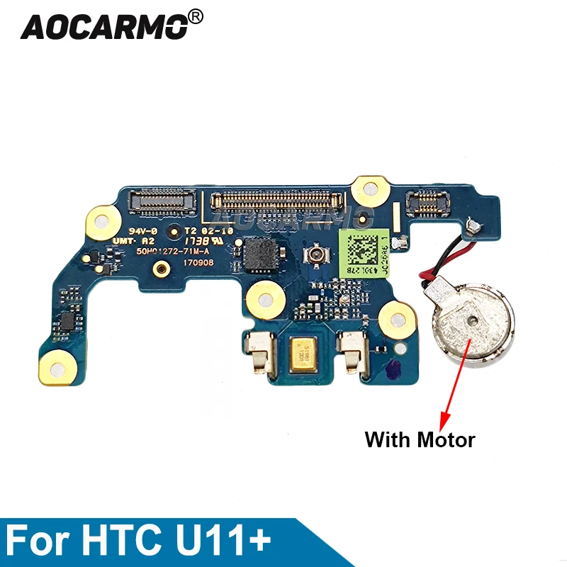 

Aocarmo For HTC U11+ U11PLUS Mic Microphone Circuit Small Board With Vibrator Connation Flex Cable Replacement Part