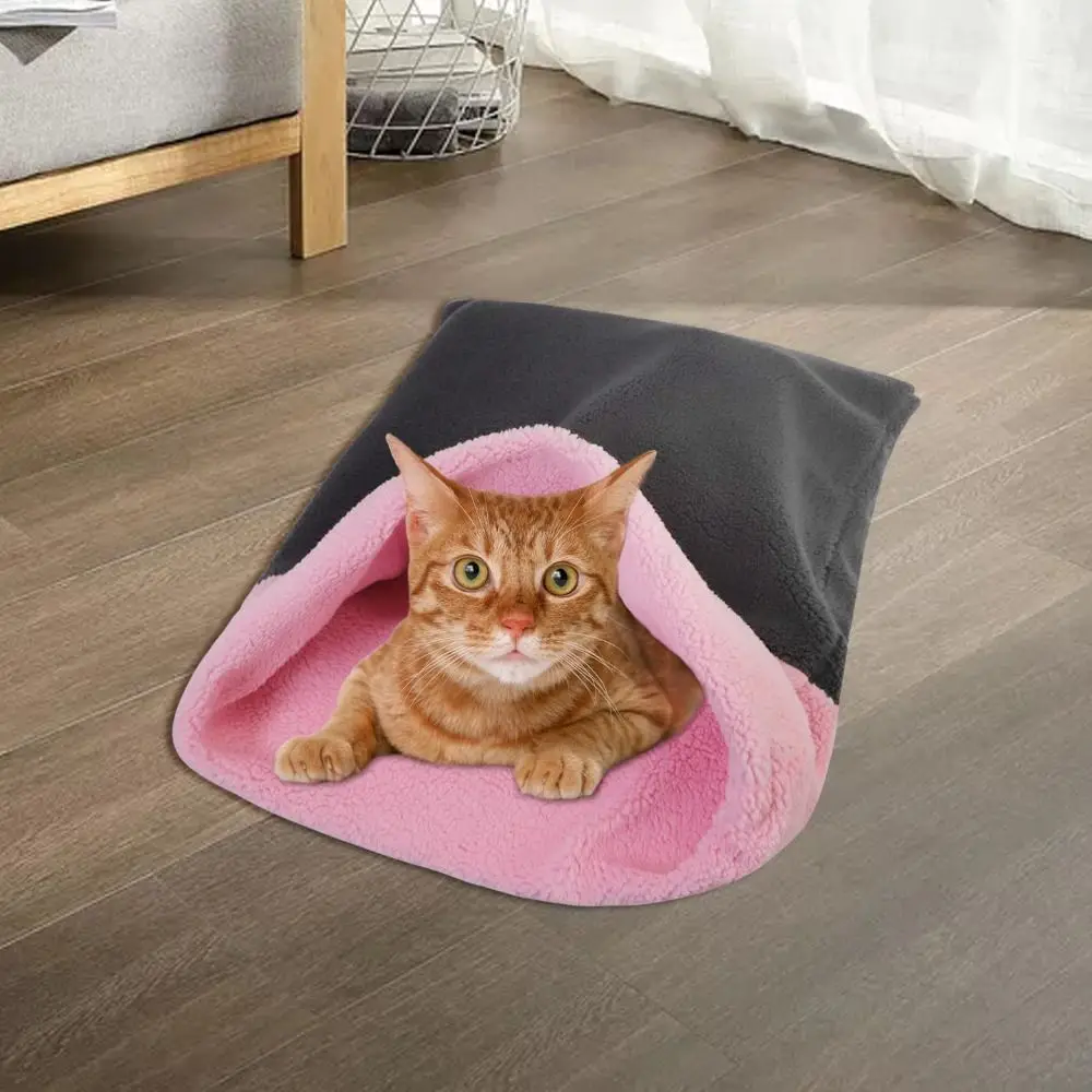 Comfortable Pet Snuggle Sack Cat Sleeping Bag Cotton Thickened Sleeping Bag Nest Winter Pet Supplies Cat Bed Cave