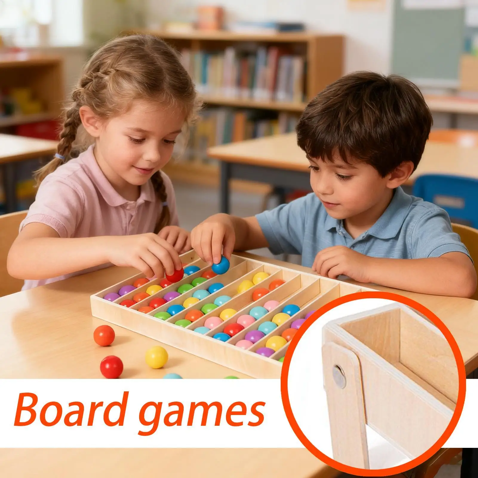 Drewniane zabawki do sortowania kolorów Montessori, trening motoryki małej, dopasowywanie kolorów, wczesna edukacja, zabawki edukacyjne dla dzieci.