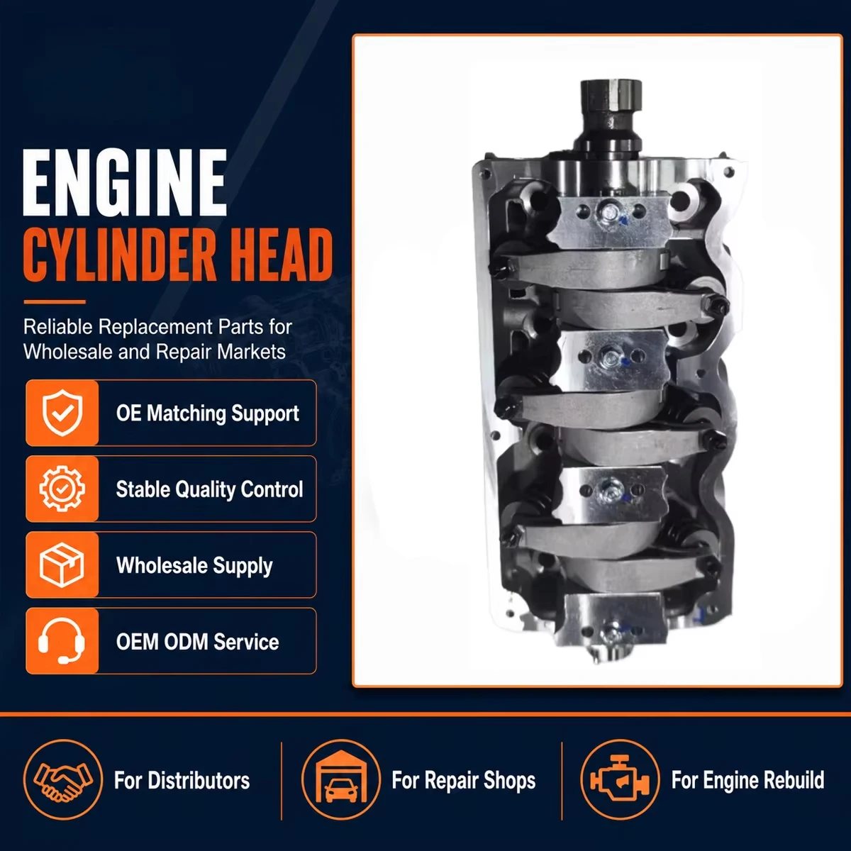 High Quality Engine Parts F8cv Single Rocker Arm Cylinder Head Assembly Suitable for Daewoo Matiz OEM 9665947 9665948