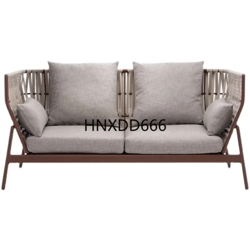 Outdoor sofa courtyard garden waterproof sunscreen rattan chair