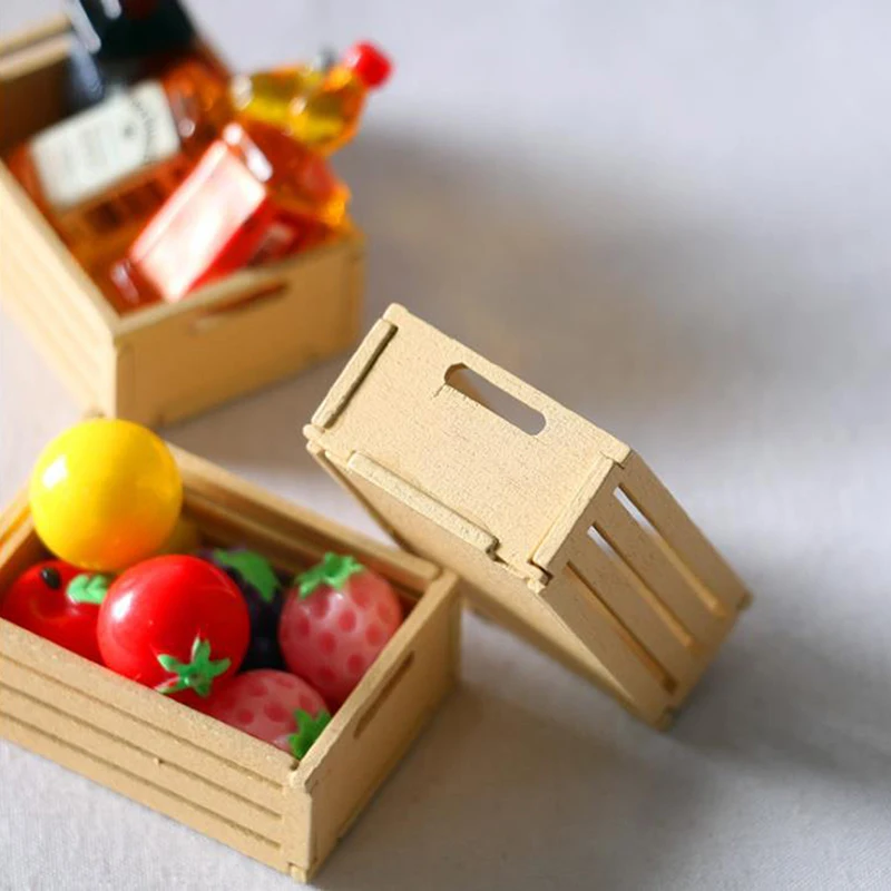 1/12 Dollhouse Wooden Frame Storage Model, Miniature Accessories Toy