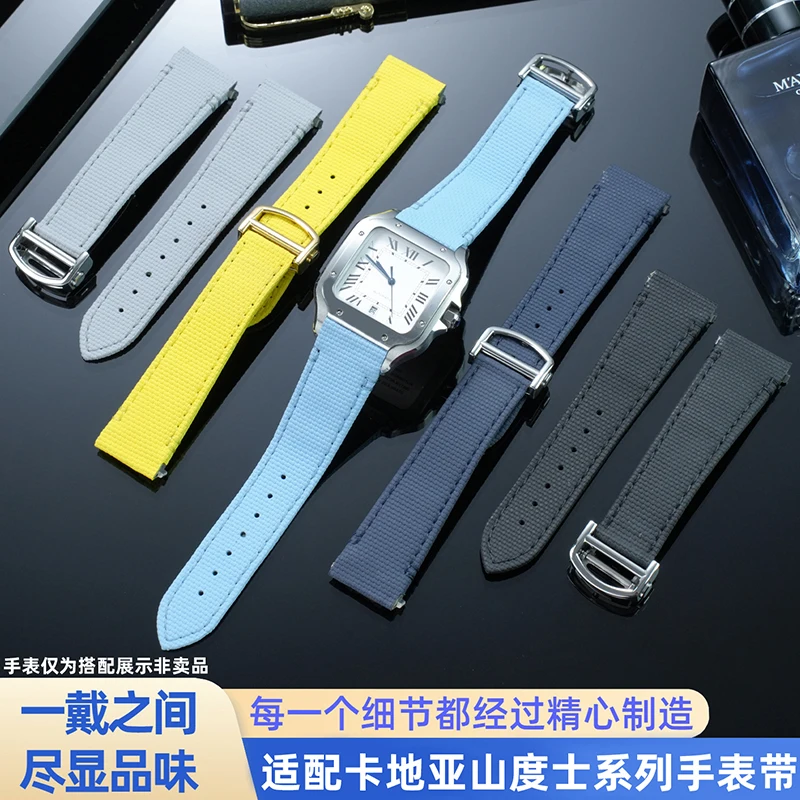 21mm Fluoro Rubber Watchband F - Cartier Watch Santos ulasan dan harga