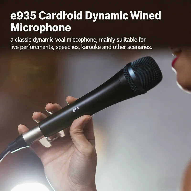 

High Quality E935 Dynamic Microphone for Live Performance Karaoke Singing Conference Stage Professional Cardioid Vocal Mic