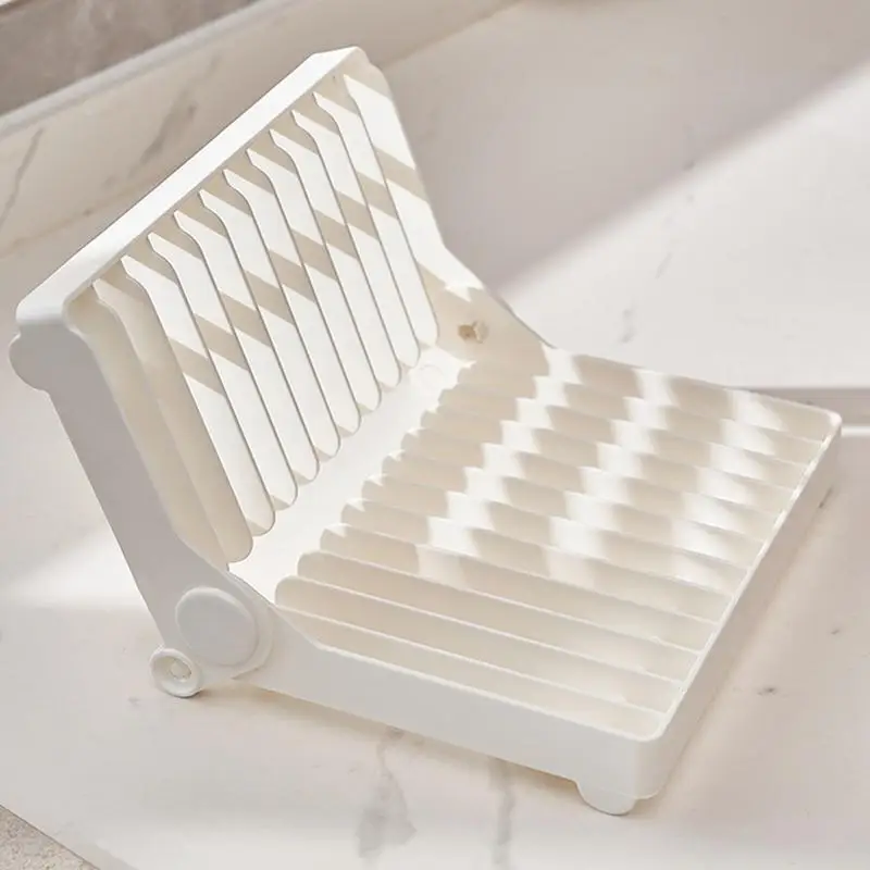 Kitchen Rack for Dishes Dish Rack Utensil Holder Dish Drain Rack Space Saving Dish Dryer Rack Folding Dish Drainer Kitchen