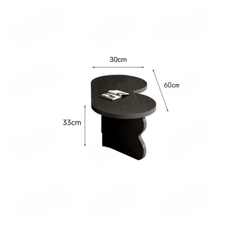French Antique Style butterfly Coffee Table Ash Wood Shaped Creative Short Side Table Home Small House Black Tea Table Set
