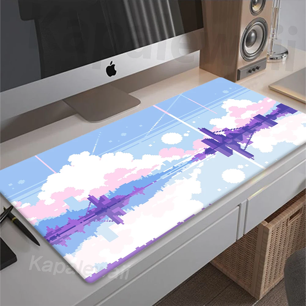 

Pixel Japan Street Mouse Pad Grande Neon Mousepad Game Mouse Mat Mausepad Desk Mat Gaming Pc Accessories Keyboard Pads 100x50cm