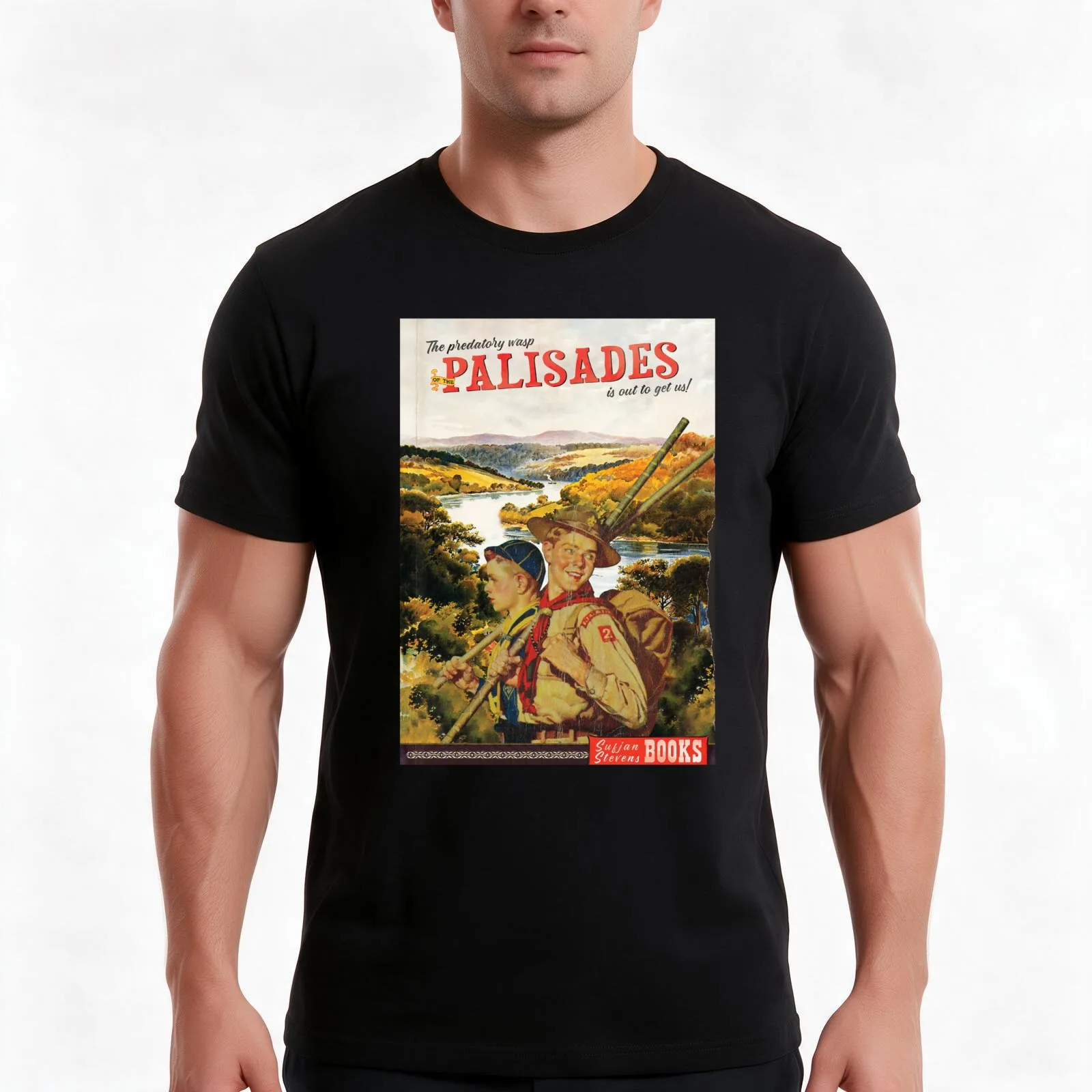 The Predatory Wasp // Vintage Poster T-Shirt, Summer Casual Cotton Tee, Oversized Streetwear Tops, Vintage Graphic Print