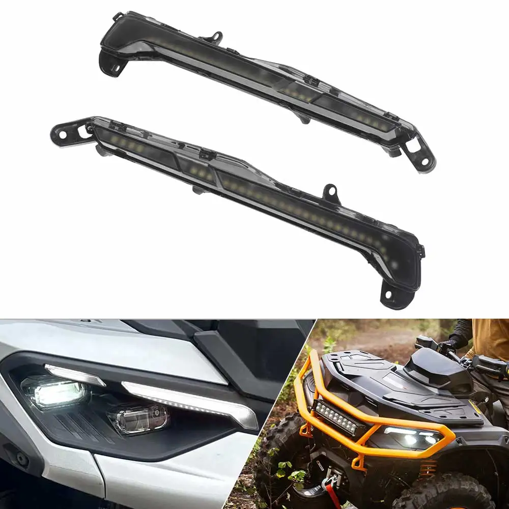 1Pair Front Bumper LED Front DRL Lamp UTV ATV Accessories For Can-Am Outlander MAX 1000R EFI XT /XTP/LTD 2025-2026 #710009355
