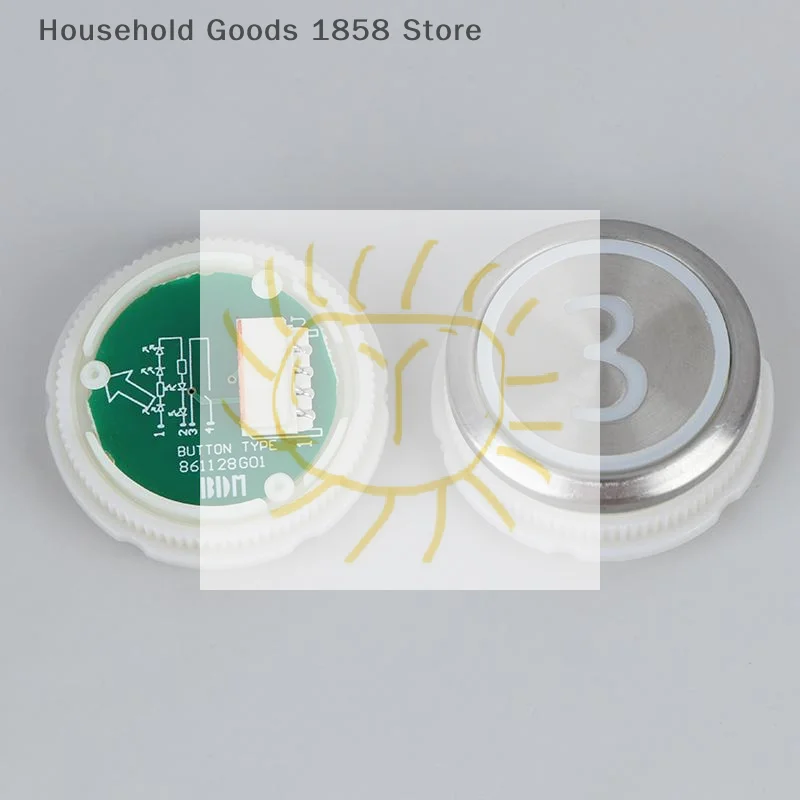 1 PCS Elevator Buttons For Round Stainless Steel Elevator Buttons / Digital 1-6 Buttons / Up Buttons / On/Off Buttons