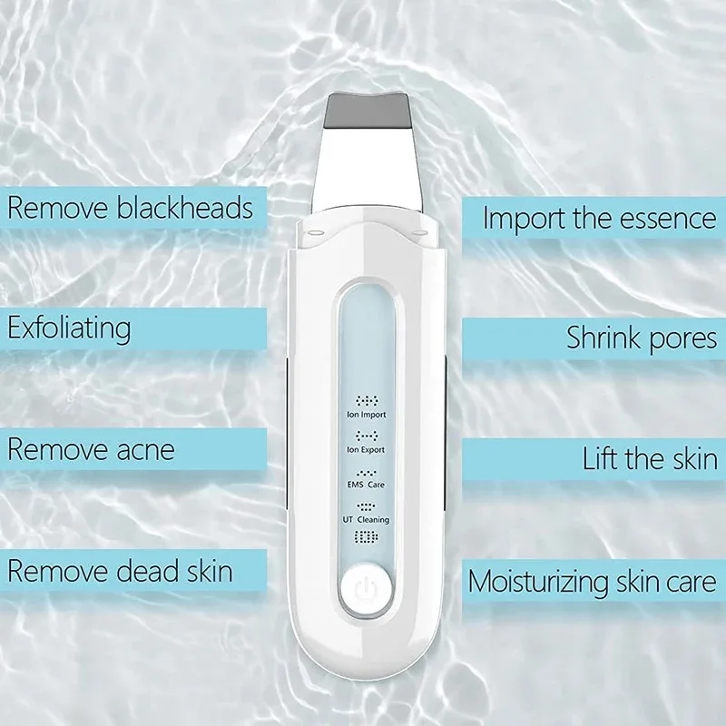 초음파 피부 스크러버 EMS 미세전류 삽질 기계, 블랙헤드 제거, 딥 페이스 클리닝, 미용 기기, 스킨 리프트