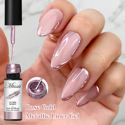 Mtssii 5ml super helle metallische Liner Gel Nagellack Chrom super helle Spiegel effekt Malerei Zeichnung Linie Französisch Kunst Varnis