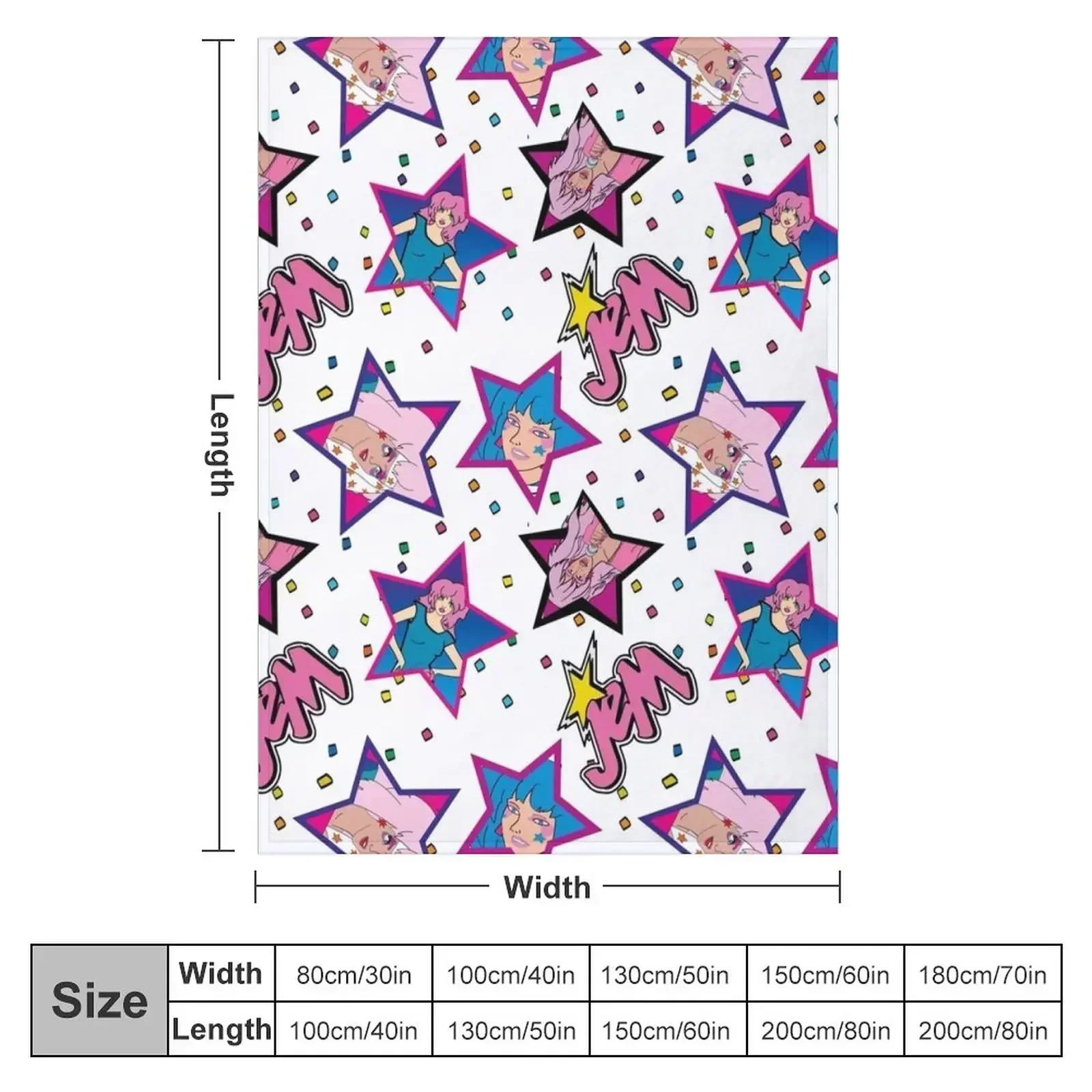 jem and the holograms Throw Blanket couch cozy soft plush fuzzy picnic outdoor blanket