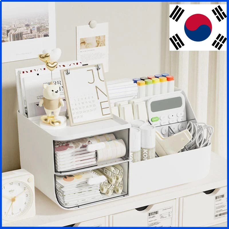 

Многоцелевой настольный органайзер с выдвижными ящиками — компактный ящик для хранения косметики, канцелярских товаров, офисных принадлежностей, комнатного хранения