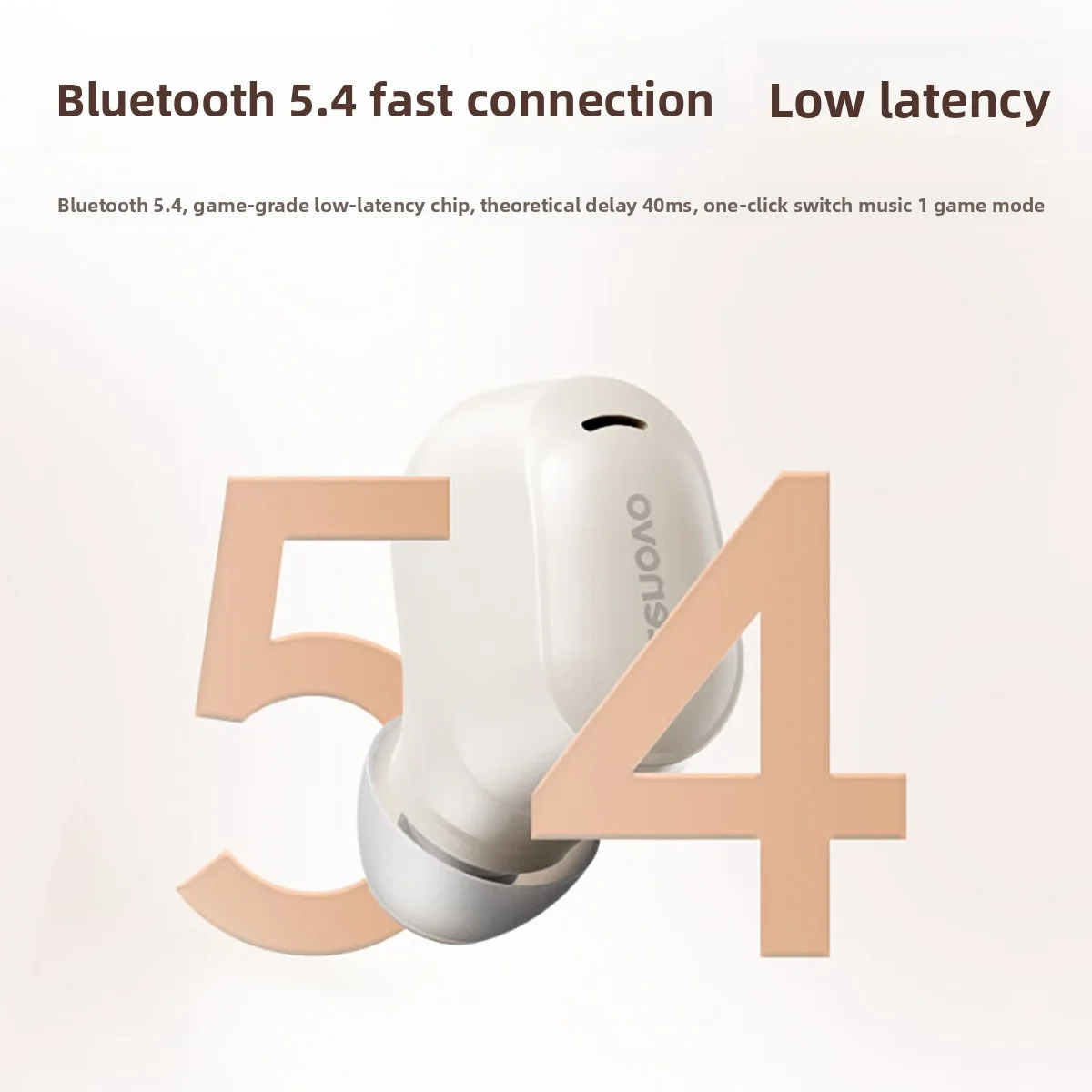 سماعات أذن Lenovo EA200 اللاسلكية Bluetooth5.4، IPX4 مقاومة للماء، سماعات أذن رياضية مع ميكروفون، تحكم باللمس، ستيريو TWS، صوت هاي فاي