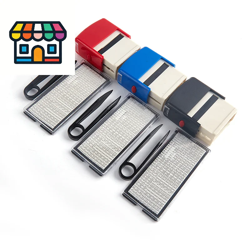 Rubber Stamp Kit DIY Self Inking Business Address Name Number Letter Stamp Handicrafts Printing Rubber Stamp