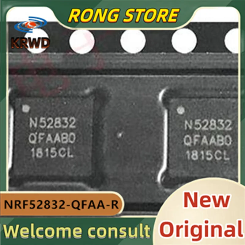 5pcs NRF52832 NRF52832-QFAA-R VFQFN-48 1.7V-3.6V  New and Original