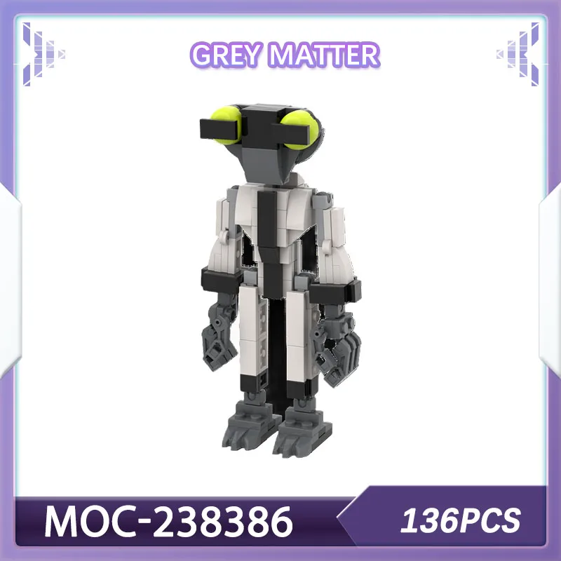 

Набор строительных блоков Серый материал Робот кирпичи Фигурка куклы Декоративный предмет Хэллоуин Рождественский подарок
