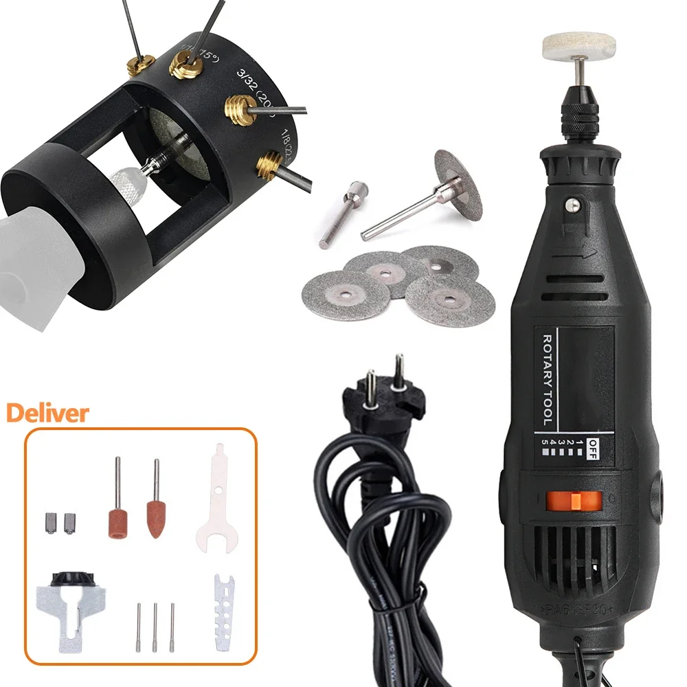 Electric Grinder With Tungsten Electrode Sharpener Grinder Head TIG Rotary tool Mini Electric Drill Set for Crafting DIY Project