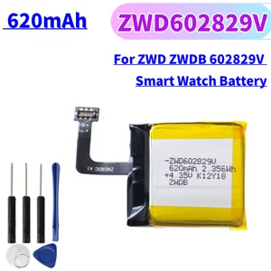 Bilashmart BackShell High Quality ZWD602829V 620mAh Battery ZWD ZWDB 602829V Smart Watch Battery + Free Tools