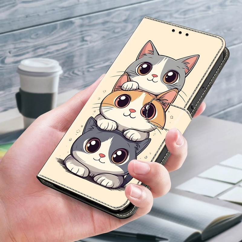 

Pop For Funda Poco X7 X6 X5 Pro Case Wallet Holder Flip Case For Xiaomi Poco X7 PocoX6 X 6 Pro X5 Pro 5G Cute Painted Leather Co