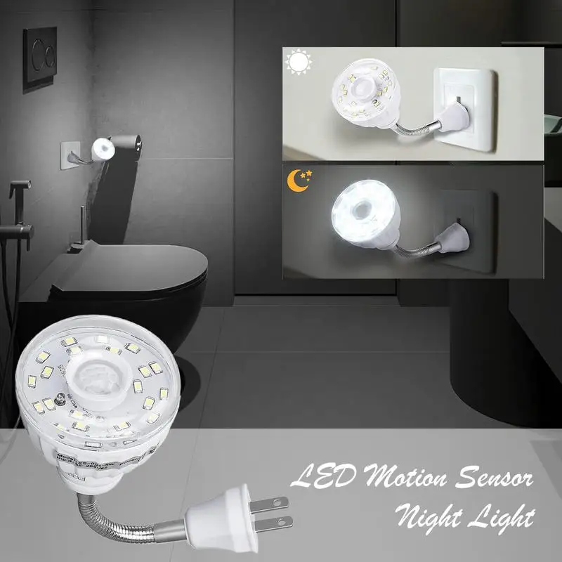 

Motion Activated Night Light Hallway Motion Sensor Light Plug-And-Play Fixture Lamps Bulb Spotlight For Wall Bathroom Bedroom