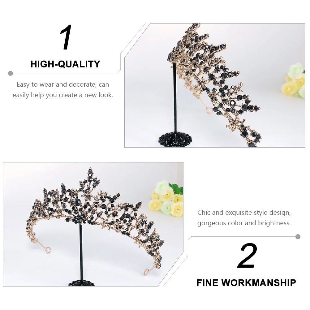 

1Pcs Vintage Baroque Style Bridal Crown Elegant Wedding Headdress Suitable Wedding Party Prom Anniversary Bride Headdress