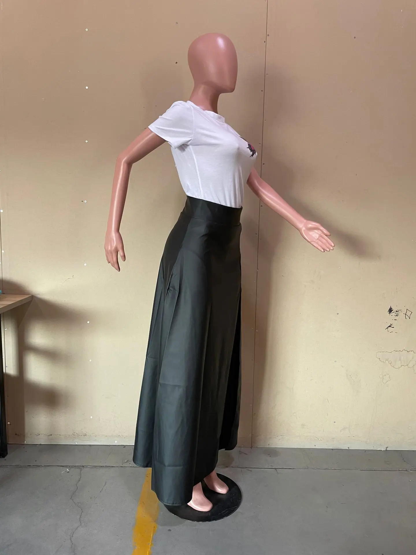 Sexy Lady's Half-Length Skirt For Spring With Irregular High Slit And Comfortable Elegant Style For Daily Wear For Women
