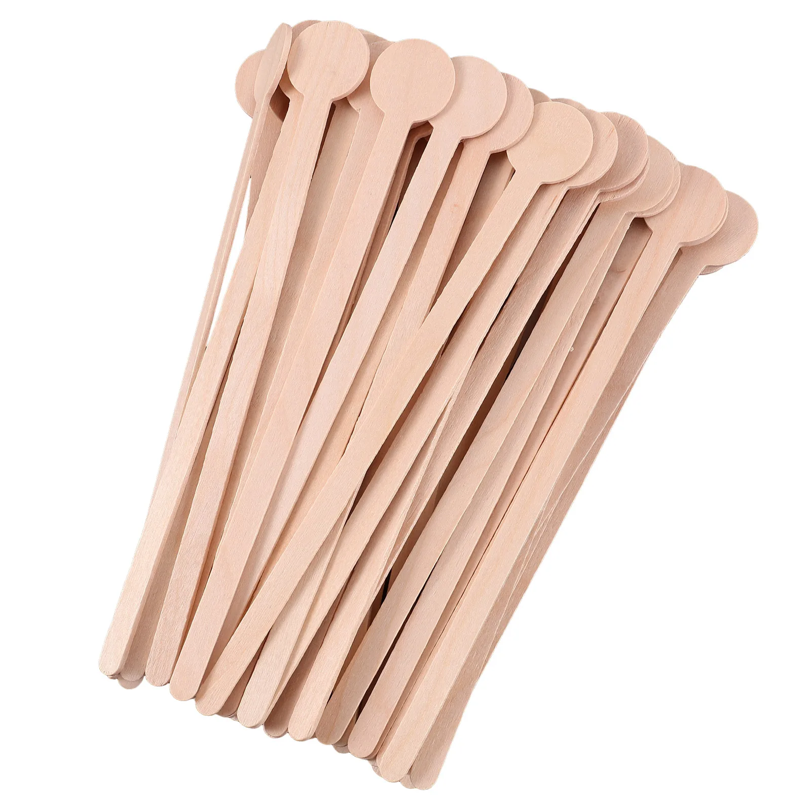 

50pcs Coffee Stirrer Wooden Mixing Rods Drink Sticks Reusable Bars Restaurant Supplies Smooth Control Long Handle