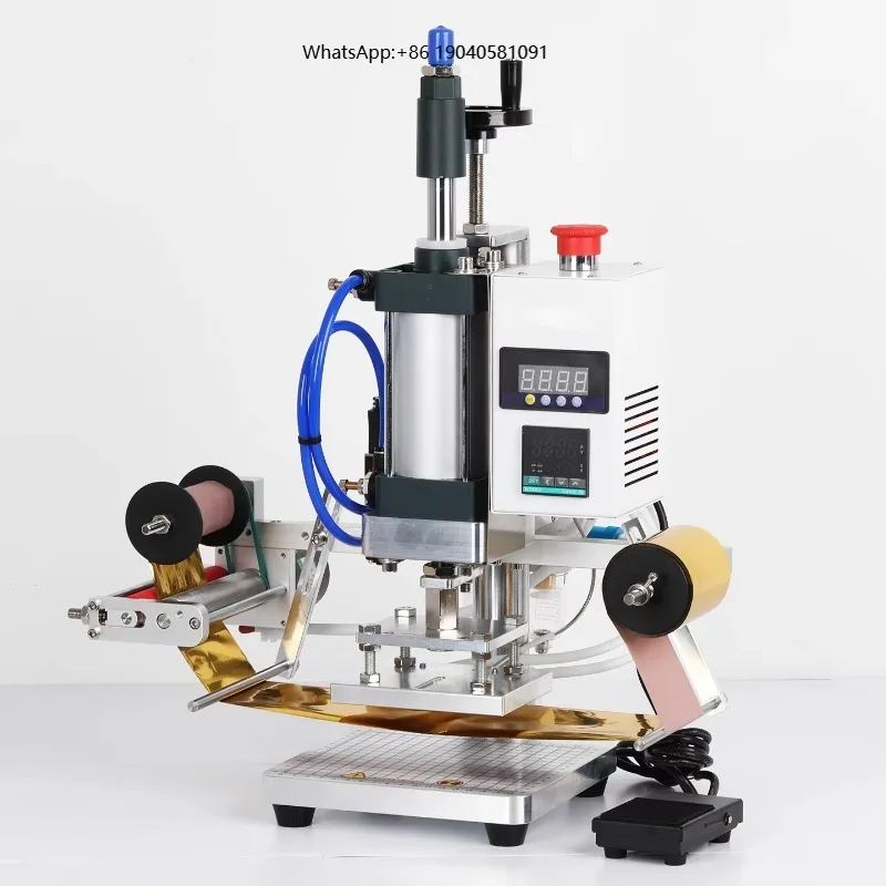 Pneumatic Hot Stamping Foil Embossing Machine Pneumatic Leather Paper Wood Machine Heat Press Machine