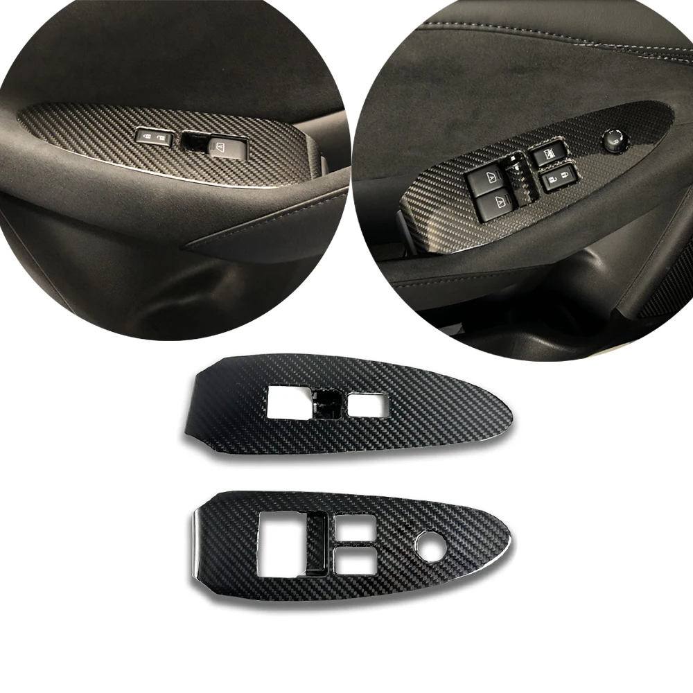 Carbon Fiber Window Door Switch Cover Kits LHD For New Nissan 400Z RZ34 2023