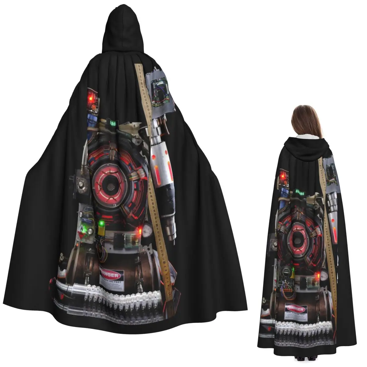 

V2 Proton Packs «Охотники за привидениями», длинный плащ с капюшоном, средневековый костюм ведьмы, накидка для косплея, пальто на Хэллоуин для взрослых, унисекс